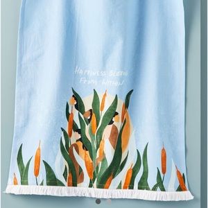 NEW Maggie Stephenson BLOOMS Denim DISHTOWEL Kitchen Towel